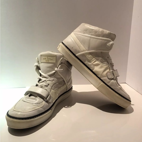 Louis Vuitton High Top White Shoes Men 12